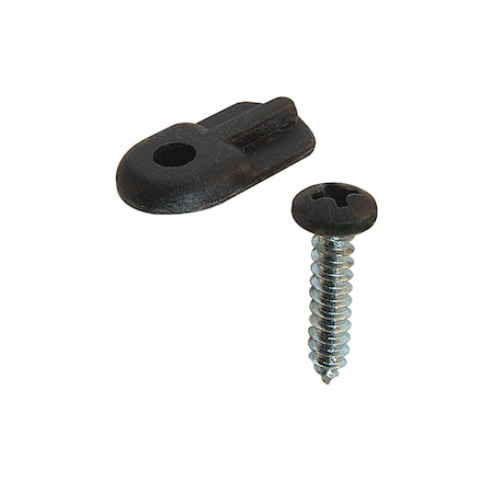 Prime-Line Flush Screen Clips with Screws, Plastic, Black, PK12 PL 7906